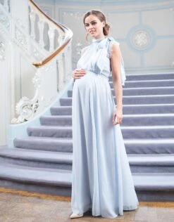 Seraphine Robe De Soirée Grossesse Et Allaitement – Bleu Ciel