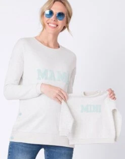Seraphine Sweat Mama Et Mini En Mélange De Coton -Seraphine dot greymarl 03V3