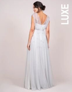 Seraphine Robe Grossesse Inspiration Grecque - Gris Brume -Seraphine eleni grey 06