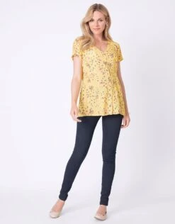 Seraphine Blouse Grossesse à Fleurs – Jaune -Seraphine emery yellowfloral 03