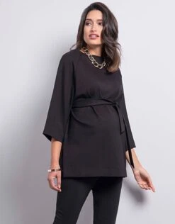 Seraphine Blouse Grossesse Chic - Noir