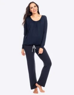 Seraphine Pyjama Grossesse Et Allaitement Bleu Marine -Seraphine eugenie navy 05