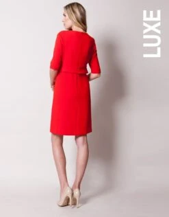 Seraphine Robe De Grossesse Peplum Rouge -Seraphine francesca red 04 1