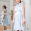 Seraphine Robe Grossesse Et Allaitement Col Cravate – Bleu Ciel -Seraphine galina sky 05 7