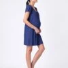 Seraphine Chemise De Nuit Grossesse Avec Boutons Pression- Bleu Marine -Seraphine gemmie navy 01