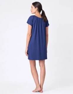 Seraphine Chemise De Nuit Grossesse Avec Boutons Pression- Bleu Marine -Seraphine gemmie navy 05