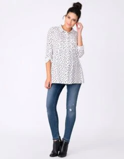 Seraphine Chemisier Grossesse à Pois - Blanc -Seraphine happy dot 03 2