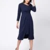 Seraphine Robe Grossesse Midi Nouée -Seraphine helena navy 01
