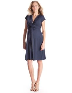 Seraphine Robe Grossesse Nouée - Bleu Marine -Seraphine joleness navy 3