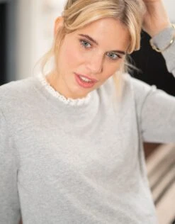 Seraphine Pull Grossesse Et Allaitement En Mélange De Coton Avec Col Détachable – Gris -Seraphine jupiter greymarl 03 1