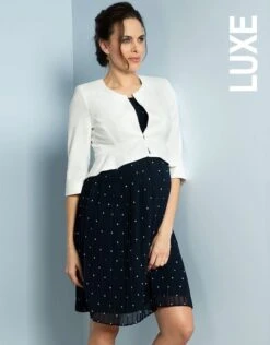 Seraphine Veste De Grossesse Courte – Ivoire -Seraphine katharina ivory 04 1