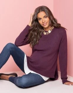 Seraphine Pull Grossesse Et Allaitement 2 En 1 - Bordeaux -Seraphine keisha wine 02