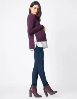 Seraphine Pull Grossesse Et Allaitement 2 En 1 - Bordeaux -Seraphine keisha wine 03