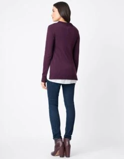 Seraphine Pull Grossesse Et Allaitement 2 En 1 - Bordeaux -Seraphine keisha wine 05