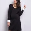 Seraphine Robe Grossesse à Manchettes Détachables - Noir -Seraphine laie black 01 1