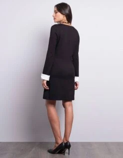 Seraphine Robe Grossesse à Manchettes Détachables - Noir -Seraphine laie black 04 1