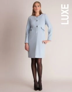 Seraphine Manteau Grossesse En Cachemire - Bleu -Seraphine natasha mistblue 04