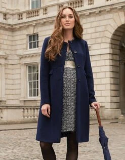 Seraphine Manteau Grossesse Cachemire Laine - Bleu Marine -Seraphine natasha navy 03