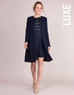 Seraphine Manteau Grossesse Cachemire Laine - Bleu Marine -Seraphine natasha navy 03 2