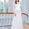 Seraphine Robe De Mariée Grossesse En Dentelle Manches Longues -Seraphine orphelia ivory 01