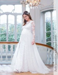 Seraphine Robe De Mariée Grossesse En Dentelle Manches Longues -Seraphine orphelia ivory 05