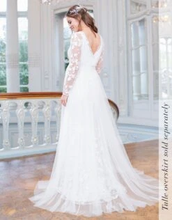 Seraphine Robe De Mariée Grossesse En Dentelle Manches Longues -Seraphine orphelia ivory 06