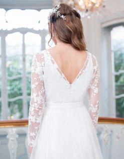 Seraphine Robe De Mariée Grossesse En Dentelle Manches Longues -Seraphine orphelia ivory 07