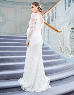 Seraphine Robe De Mariée Grossesse En Dentelle Manches Longues -Seraphine orphelia ivory 08
