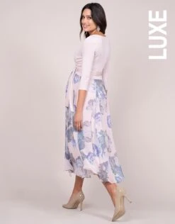 Seraphine Robe Grossesse Portefeuille Fleurie -Seraphine patrice pinkgrey 06