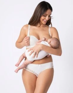 Seraphine Soutien-gorge Allaitement Dentelle Sans Armature - Blanc -Seraphine saffron white 02