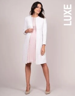 Seraphine Robe De Grossesse Plissée- Rose Poudré -Seraphine sophia blush