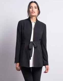 Seraphine Veste Tailleur Grossesse Ajustée - Noir