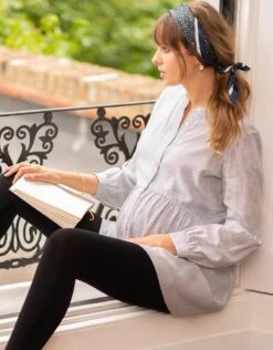 Seraphine Legging Grossesse Taille Haute En Bambou - Noir -Seraphine tammy over 04