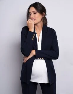 Seraphine Blazer Grossesse En Ponte – Bleu Marine