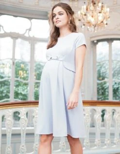 Seraphine Robe Trapèze Grossesse - Bleu Ciel