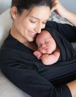 Seraphine Haut Contact Peau à Peau En Coton Manches Longues - Noir -Seraphine winifrid ls black 03 V4