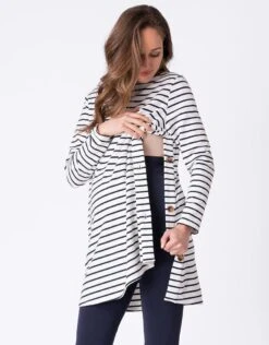 Seraphine Tunique Grossesse Et Allaitement à Rayures En Coton -Seraphine yulia nautical 02