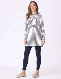 Seraphine Tunique Grossesse Et Allaitement à Rayures En Coton -Seraphine yulia nautical 03