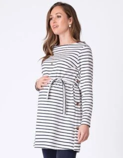 Seraphine Tunique Grossesse Et Allaitement à Rayures En Coton -Seraphine yulia nautical 04