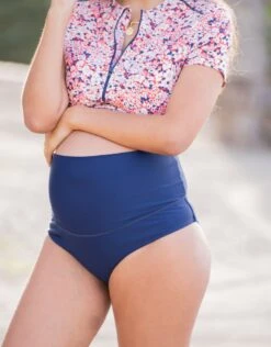 Seraphine Bas De Bikini Grossesse Bleu Marine à Rabat -Seraphine zephyr navy04